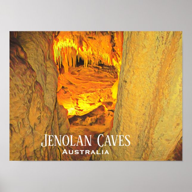 Póster Cuevas calizas de Jenolan Australia (Frente)