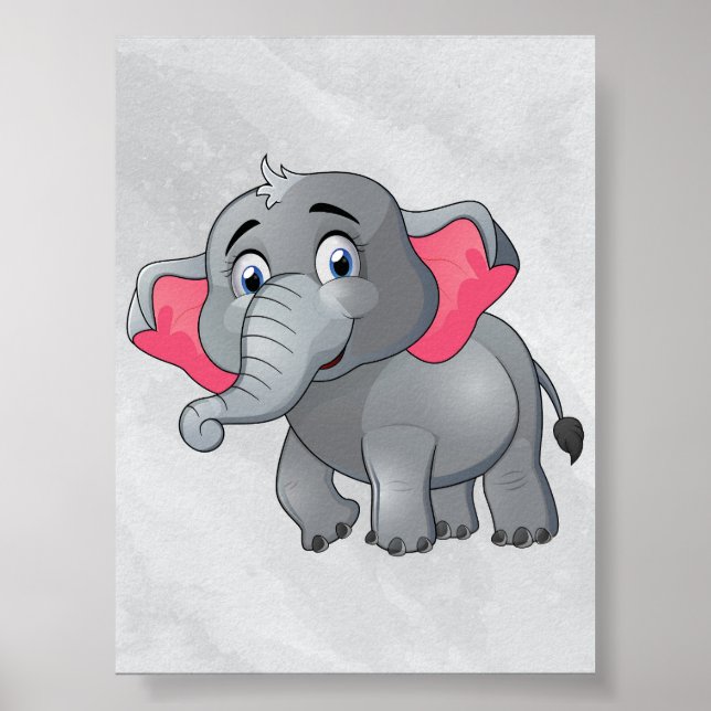 Póster ¡Cuidada Personalizado Elephant Wall Art! ¡Amor pe (Frente)