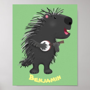 Póster Cuidada y divertida jugada del personalizado del b