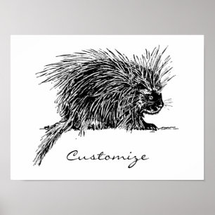 Póster Cuidada y espeluznante Hedgehog Thunder_Cove