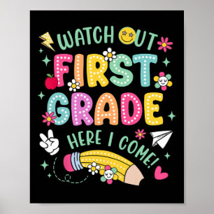 Póster Cuidado 1er Primer Grado Aquí Vengo Niño De Vuelta