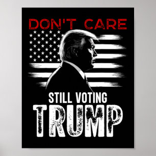 Póster Cuidado aún votando regalos de Trump