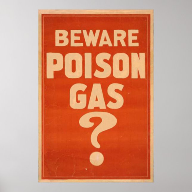 Póster ¡Cuidado con el gas venenoso! poster (Frente)