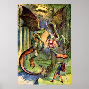 Póster Cuidado con el Jabberwocky, mi hijo