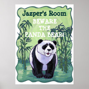 Póster Cuidado con el Poster de habitaciones personalizad