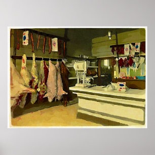 Póster Cuidado con la carne