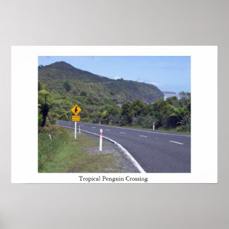 Póster Cuidado con los pingüinos