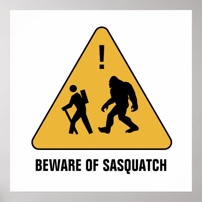 Póster Cuidado con Sasquatch (Frente)