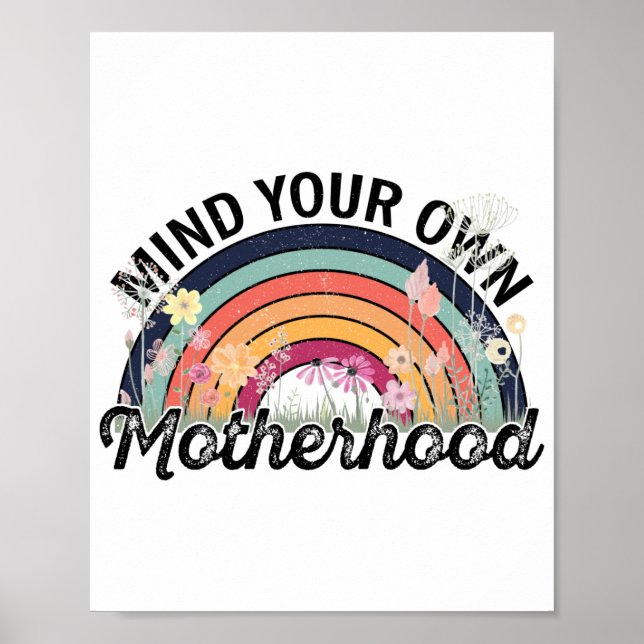 Póster Cuidado con tu propia maternidad, regalos del día  (Frente)