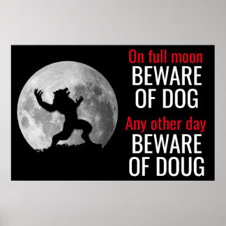 Póster Cuidado con Werewolf Poster