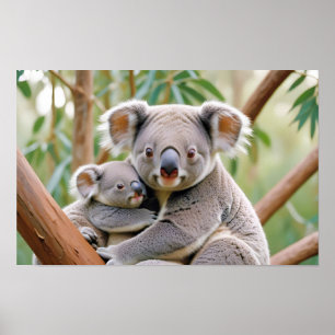 Póster Cuidado de la fauna y flora de Koala