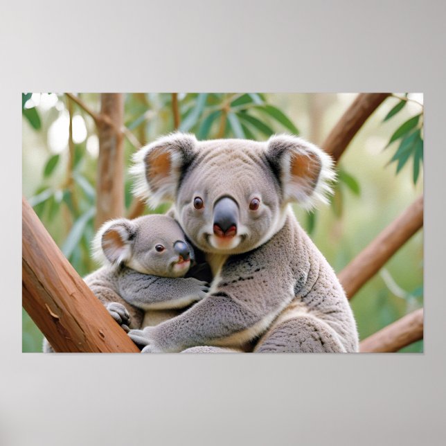 Póster Cuidado de la fauna y flora de Koala (Frente)
