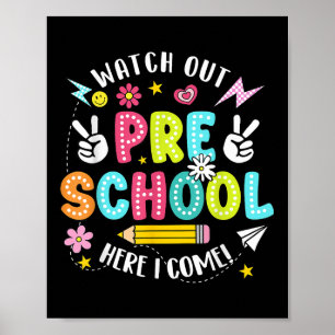 Póster Cuidado Preescolar Aquí Vengo De Vuelta Al Colegio