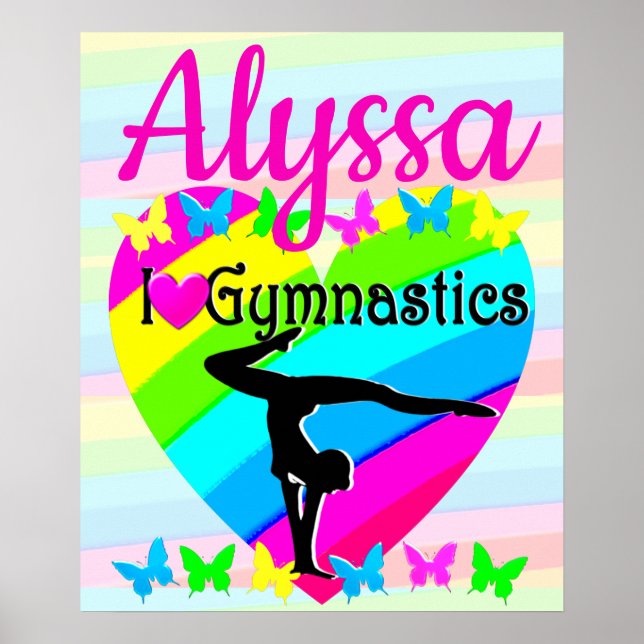 PÓSTER CUIDADO Y COLORIDO ME ENCANTA LA GIMNASTICA (Frente)