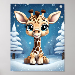 Póster Cuidados Navidades Giraffe PROPIA ART Lisa-Dawn di