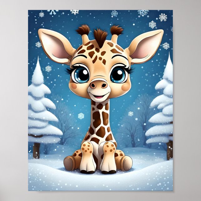 Póster Cuidados Navidades Giraffe PROPIA ART Lisa-Dawn di (Frente)