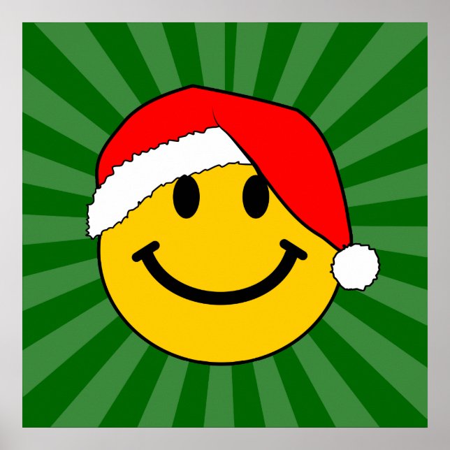 Póster Cuidados Navidades Santa Happy Face (Frente)