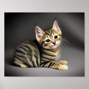 Póster Cuidadoso gato mullido