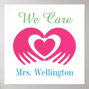 Póster Cuidamos - poster de la escuela del profesor - SRF