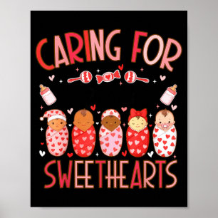 Póster Cuidando a los más dulces corazones Enfermera Nicu