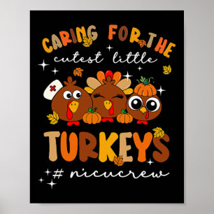 Póster Cuidando De Los Pavos Más Cuidadosos, Nicu Crew Qu
