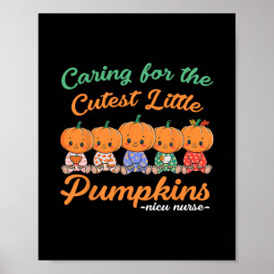 Póster Cuidando la calabaza más linda enfermera de Nicu H