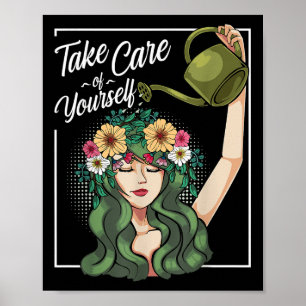 Póster Cuidate De Tu Propio Mente Positivo Del Cuerpo