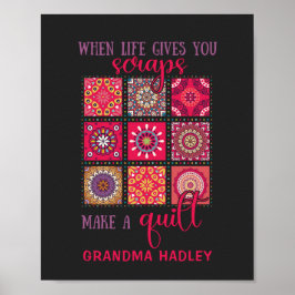 Póster Cuilt de trabajo en parches personalizado