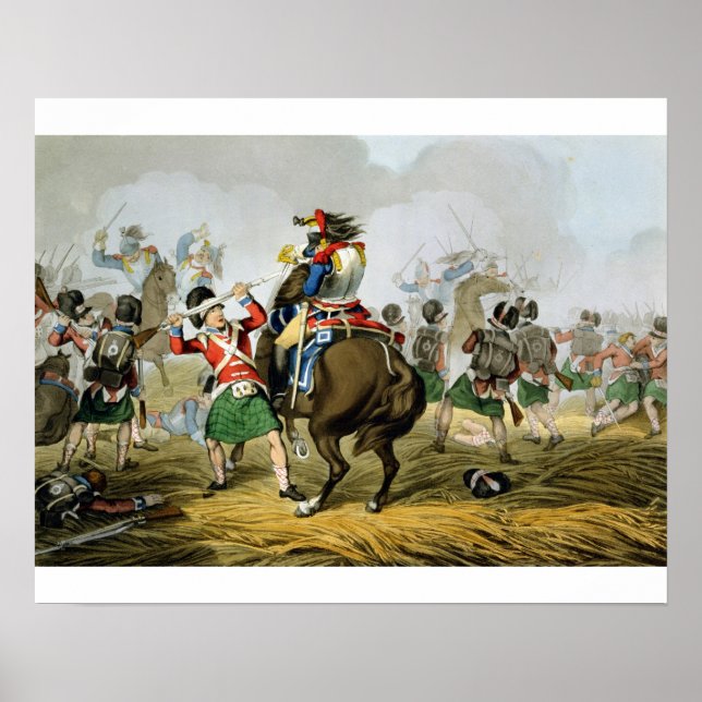 Póster Cuirasistas franceses en la batalla de Waterloo, C (Frente)