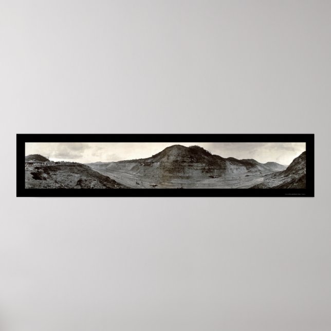 Póster Culebra Cut Panama Photo 1909 (Frente)