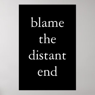Póster culpar al final distante