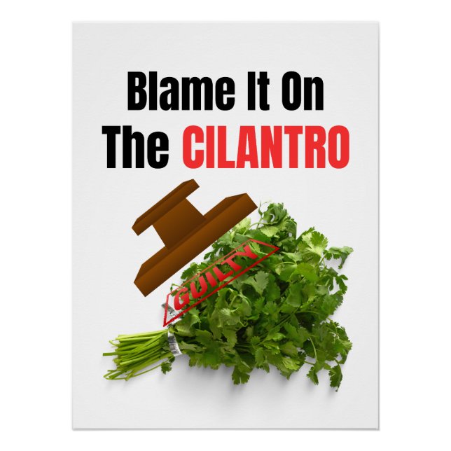 Póster Culpen a la censura - Gracioso anti-Cilantro (Anverso)