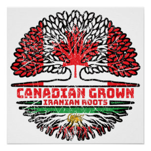Póster Cultivado en Canadá, Raíces Iraníes – León y Sol