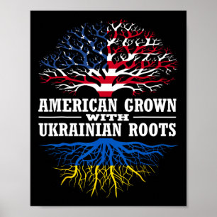 Póster Cultivado En Estados Unidos Con Raíces Ucranianas