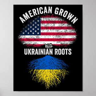 Póster Cultivado En Estados Unidos Con Raíces Ucranianas