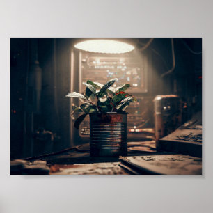 Póster Cultivar una planta durante el apocalipsis