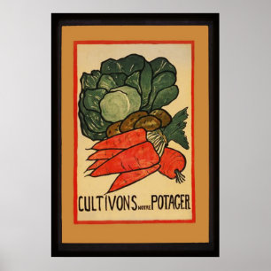 Póster Cultivemos un Jardín de Verduras