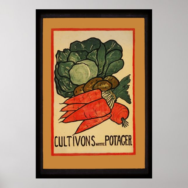 Póster Cultivemos un Jardín de Verduras (Frente)