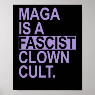Póster ¿Culto fascista de payaso - Lavanda?