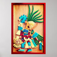 Cultura mexicana Poster Huiztilopochtli