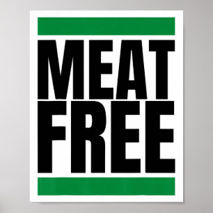 Póster Culturismo vegano sin carne, vegano Straight Edge