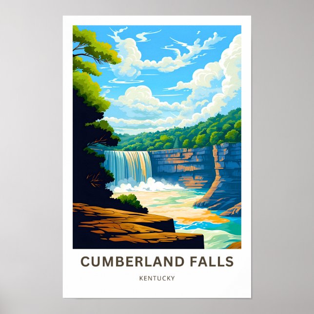 Póster Cumberland Falls Kentucky Travel Print (Frente)
