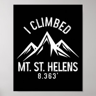 Póster Cumbre de escalada en el monte St Helens Washingto