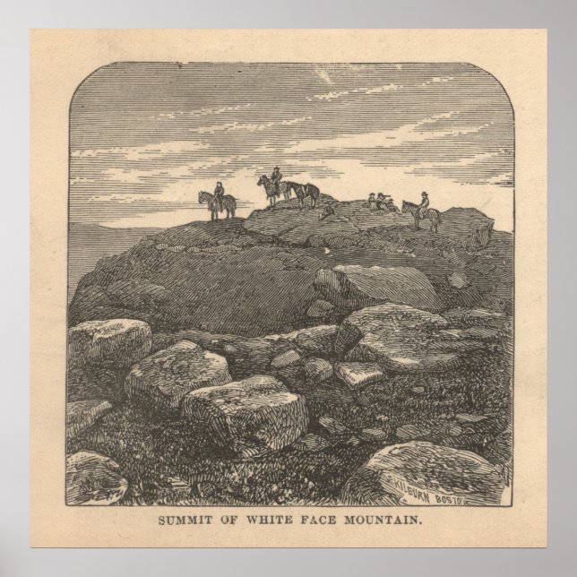 Póster Cumbre de la Montaña Cara Blanca (Frente)