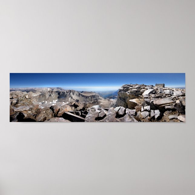Póster Cumbre del Monte Whitney - John Muir Trail (Frente)