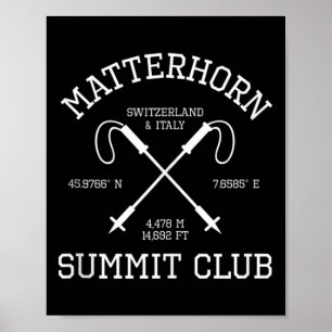 Póster Cumbre Problemhorn Club Senderismo Suiza I