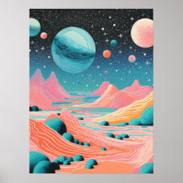 Póster Cumbre Stellar: Una representación artística del p