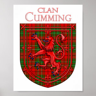 Póster Cumming Tartan Scottish Plaid Lion Rampant