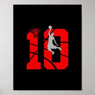 Póster Cumpleaños 10 años tema 10º Sketll chicos G