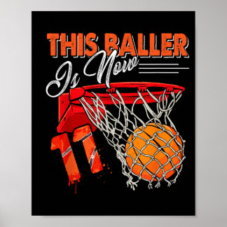 Póster Cumpleaños 11 Baloncesto